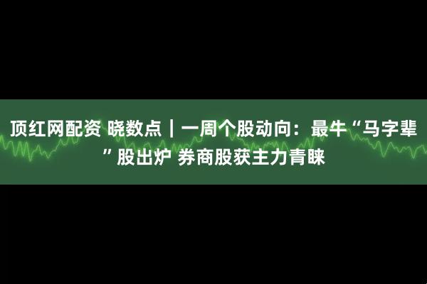 顶红网配资 晓数点｜一周个股动向：最牛“马字辈”股出炉 券商股获主力青睐
